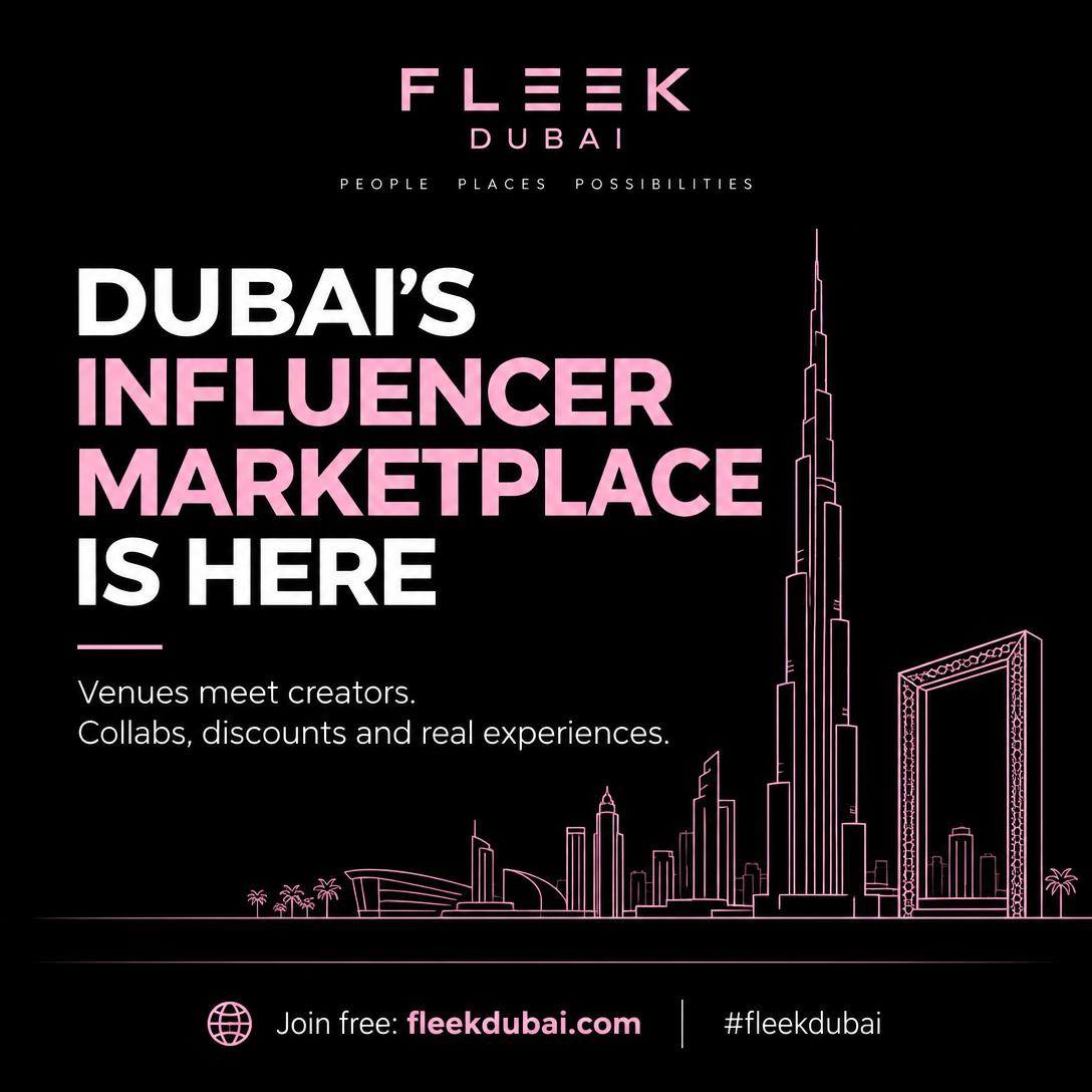 Dubai's influencer marketplace is here, black Fleek Dubai post