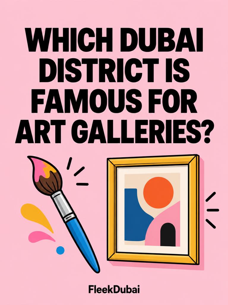 Fleek Dubai quiz post: Which Dubai district is famous for art galleries?