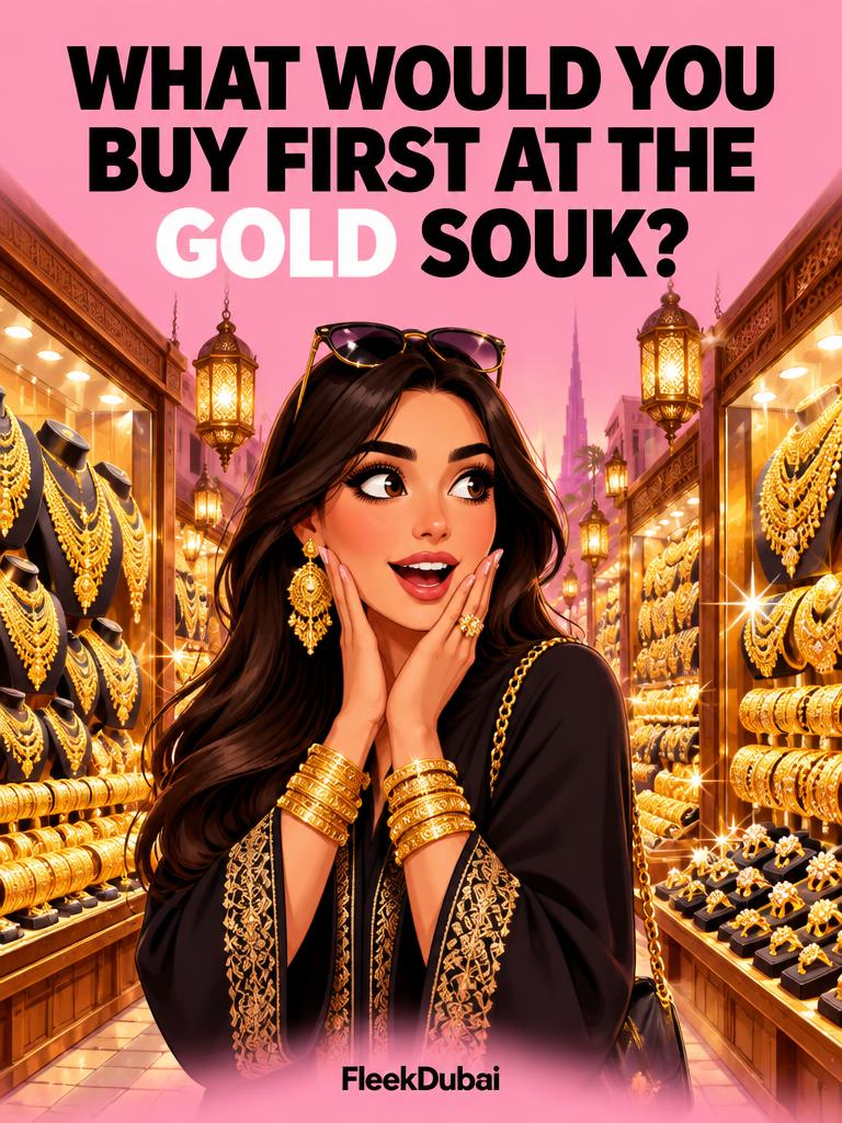 Fleek Dubai quiz post: What would you buy first at the Gold Souk?