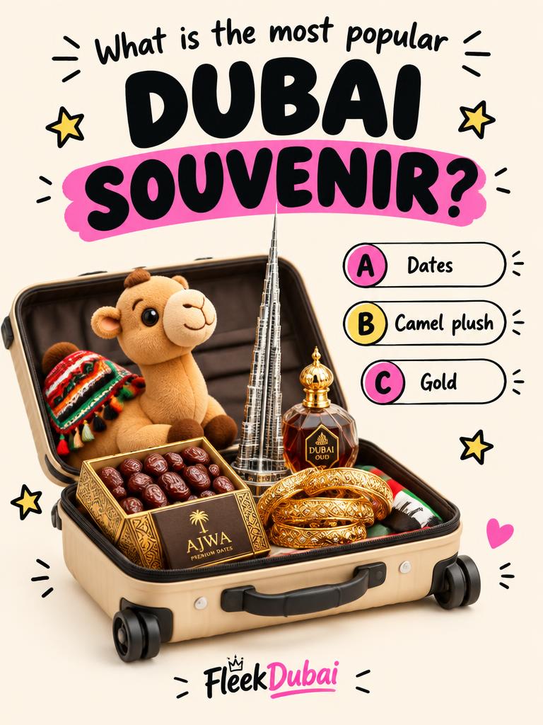 Fleek Dubai quiz post: What is the most popular Dubai souvenir?