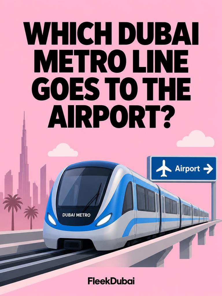 Fleek Dubai quiz post: Which Dubai Metro line goes to the airport?