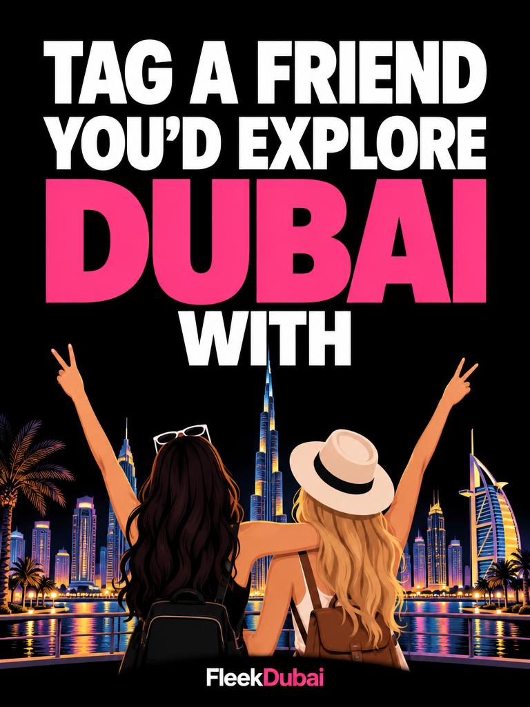 Fleek Dubai quiz post: Tag a friend you'd explore Dubai with