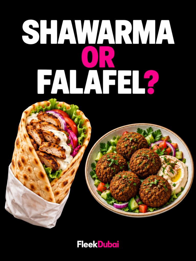 Fleek Dubai quiz post: Shawarma or falafel?
