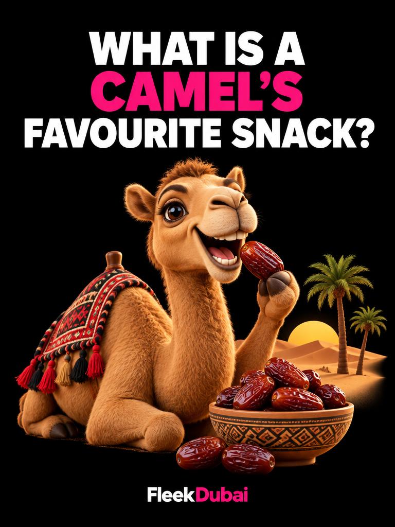 Fleek Dubai quiz post: What is a camel's favourite snack?