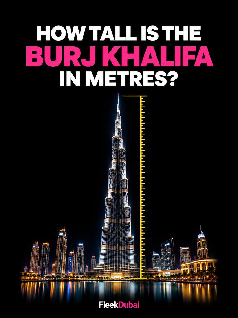 Fleek Dubai quiz post: How tall is the Burj Khalifa in metres?