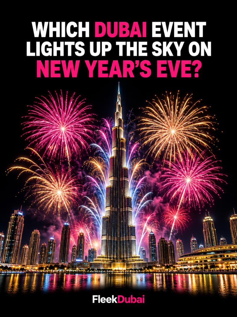 Fleek Dubai quiz post: Which Dubai event lights up the sky on New Year's Eve?