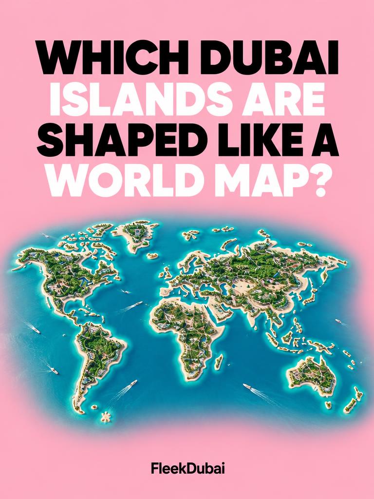 Fleek Dubai quiz post: Which Dubai islands are shaped like a world map?