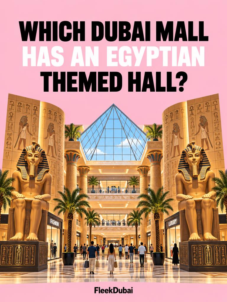 Fleek Dubai quiz post: Which Dubai mall has an Egyptian themed hall?