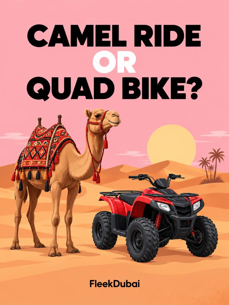 Fleek Dubai quiz post: Camel ride or quad bike?