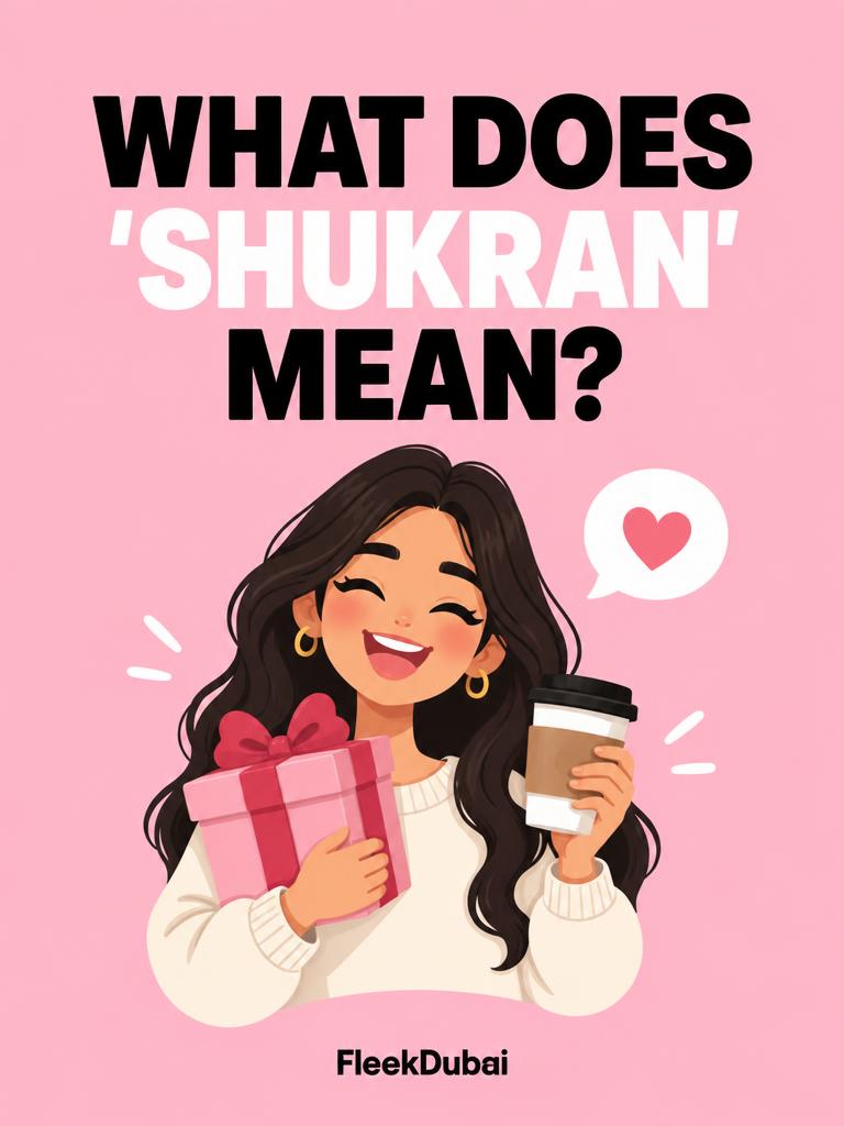 Fleek Dubai quiz post: What does 'shukran' mean?