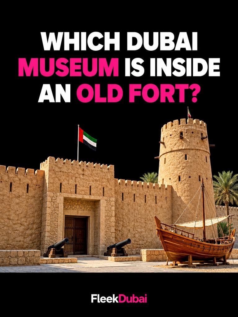 Fleek Dubai quiz post: Which Dubai museum is inside an old fort?