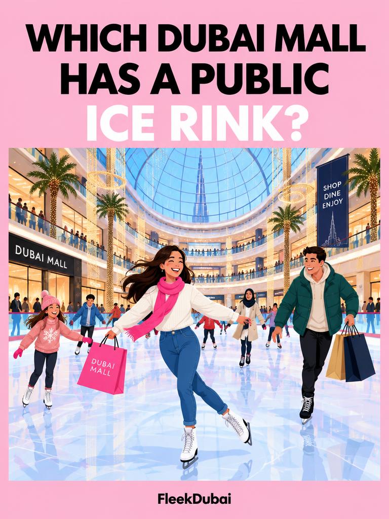 Fleek Dubai quiz post: Which Dubai mall has a public ice rink?