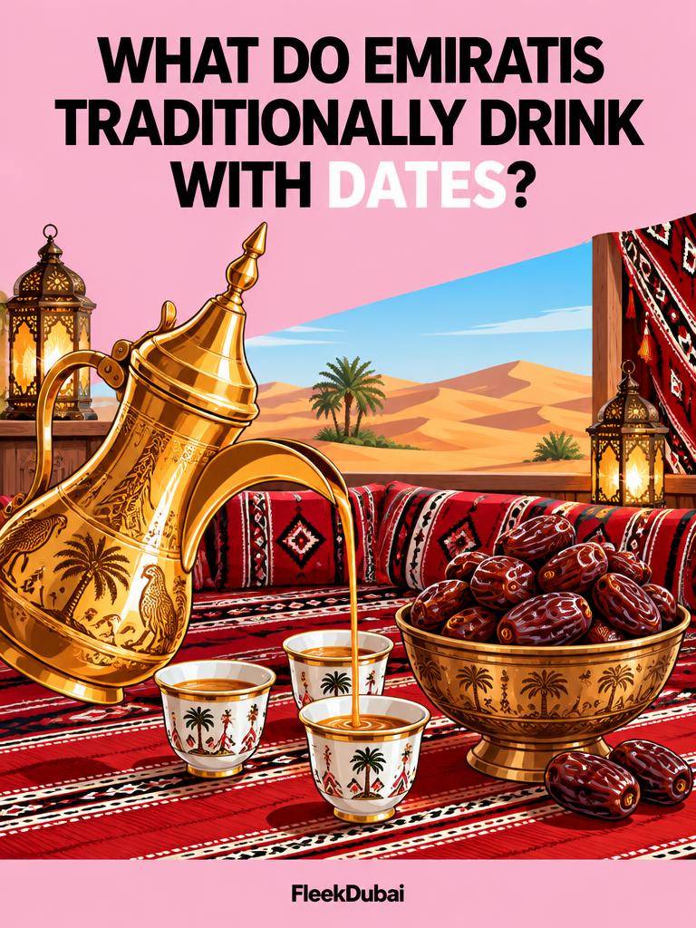 Fleek Dubai quiz post: What do Emiratis traditionally drink with dates?