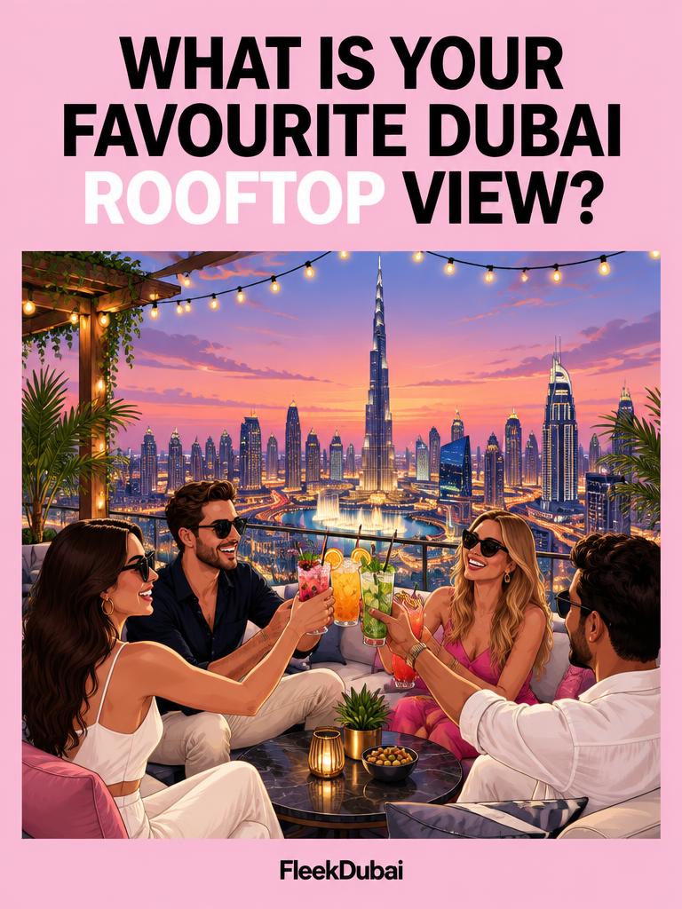 Fleek Dubai quiz post: What is your favourite Dubai rooftop view?