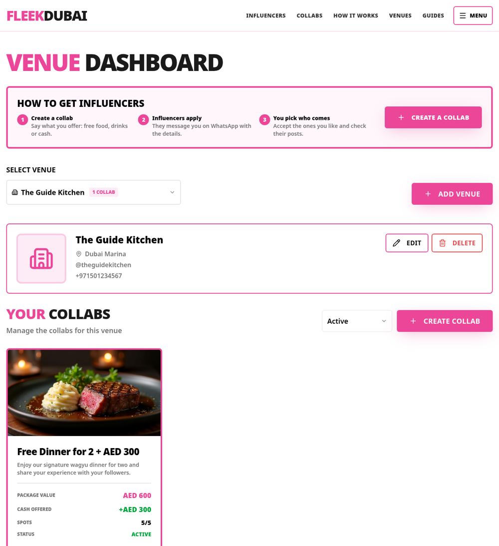 Step 4: Press Create and your collab is live